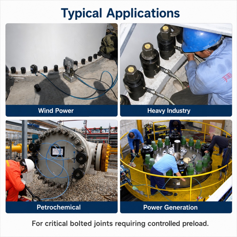  hydraulic bolt tensioner for industrial flange 