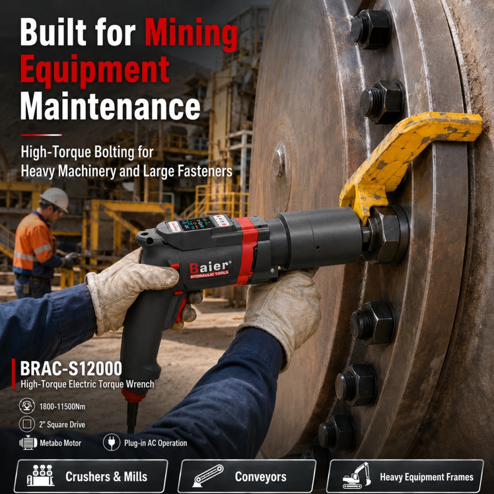 BRAC-S12000 1800-11500Nm High-Torque Electric Torque Wrench for Mining and Oilfield Maintenance