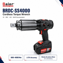 Baier BRDC-SS4000 600–4000 Nm cordless torque wrench for selected wind turbine maintenance tasks