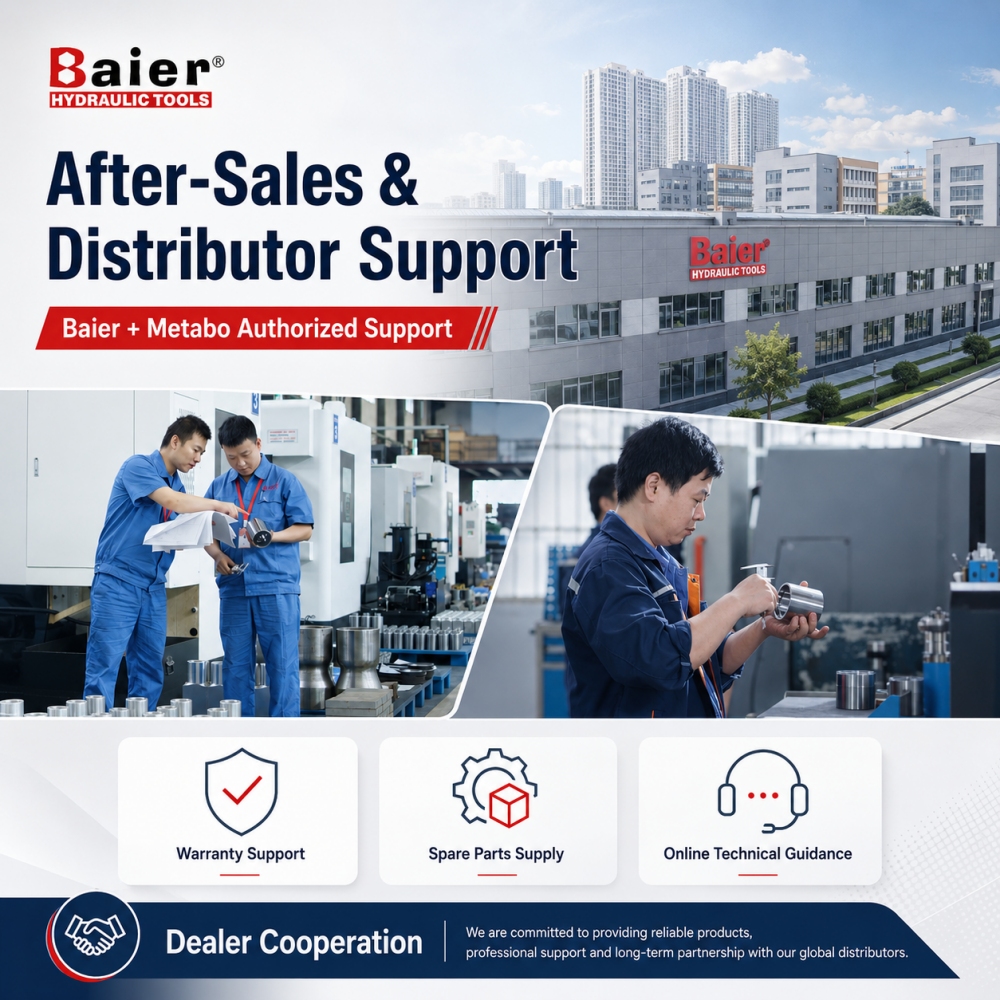 Baier after-sales and distributor support for BRAC-S Series electric torque wrench