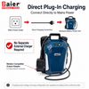 Baier backpack battery with direct plug-in charging and no separate external charger