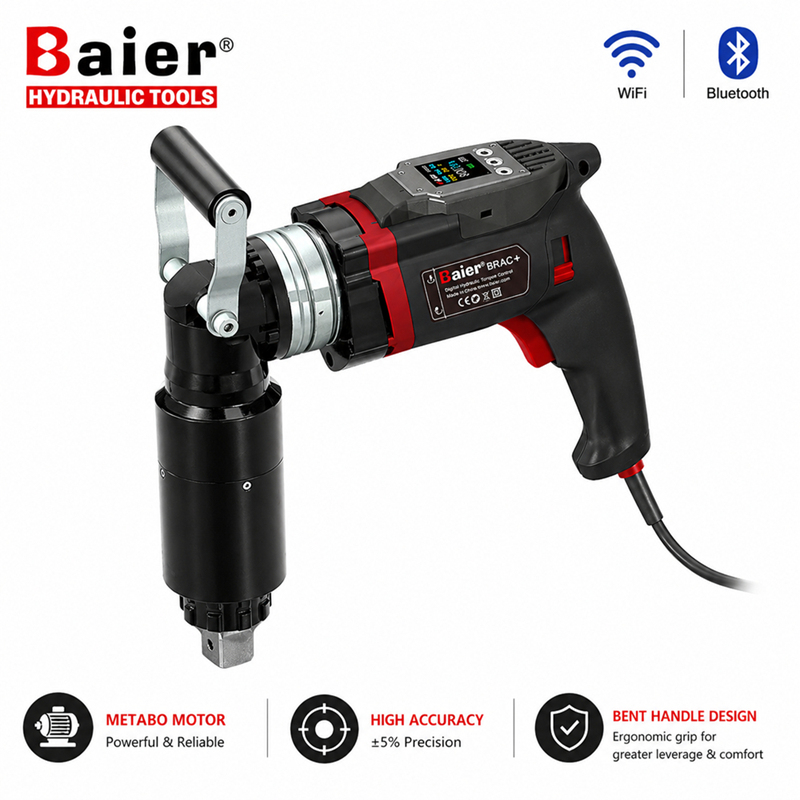 Bair BRAC-A2500 Plug-in Electric Wrench Manufacturer 1844 ft-lbs Heavy-Duty Angled Nut Runner