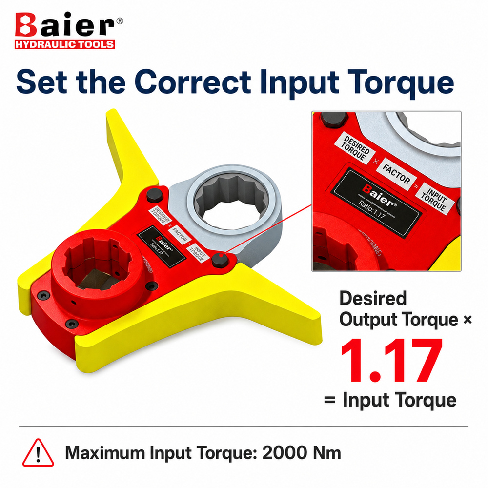  2000 Nm Detachable Offset Gear Attachment for Electric And Cordless Torque Wrenches