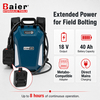 18V 40Ah backpack battery key features for industrial field bolting